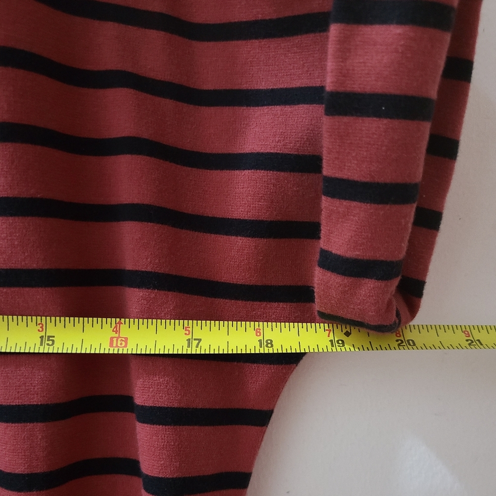 TOMMY BAHAMA Sombra Stripe Drawcord Waist Veranda Dress Red & Black XS-S - Picture 11 of 14